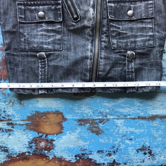 DENIM & SUPPLY Vintage Biker Style Denim Jacket Size XS - Picture 7 of 13